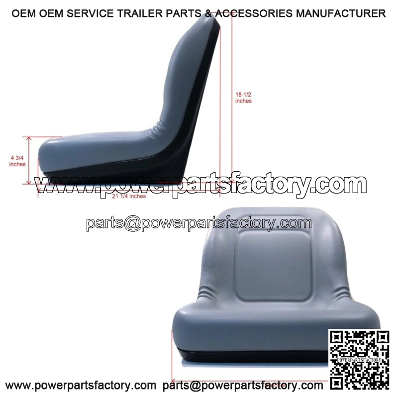 Gray High Back Seat fits John Deere Gators TX, TX Turf, TH 6x4, TE, XUV, Trail - Image 2