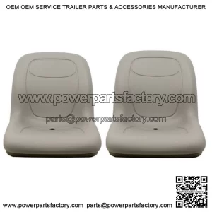 John Deere Gator Pair (2) Gray Vinyl Seats fit Turf TX TXTurf Worksite and XUV