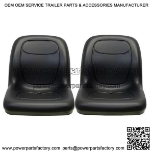 John Deere Gator Pair (2) Black Vinyl Seats fit Turf TX TXTurf Worksite and XUV