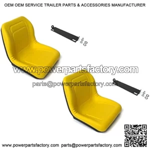 (2) HIGH Back Seats w/Brackets for John Deere Gator CS CX Diesel UTV Utility