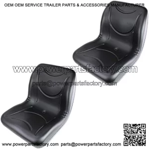 Two E-VG12160 (2pcs) Black Seats for John Deere Gator w/Drain Hole (M-Gator, E, Turf, TX 4X2, TH Turf, XUV550, 4X4 HPX, 4X2 Trail, 6X4 Trail ++)