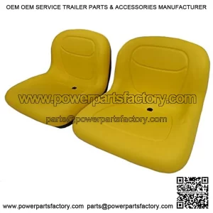 TWO YELLOW PIVOT STYLE SEATS Fits John Deere CS GATORS < 39999 SERIAL NUMBER #OA
