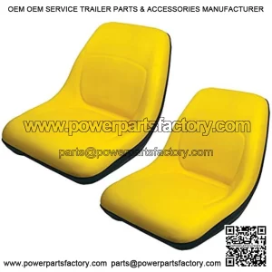 Set of 2 New Yellow Seat Fits John Deere 1200A, 4X2 Fits Gator, 6X4 Fits Gator Models Interchangeable with AM116408, AM116408, AM116408
