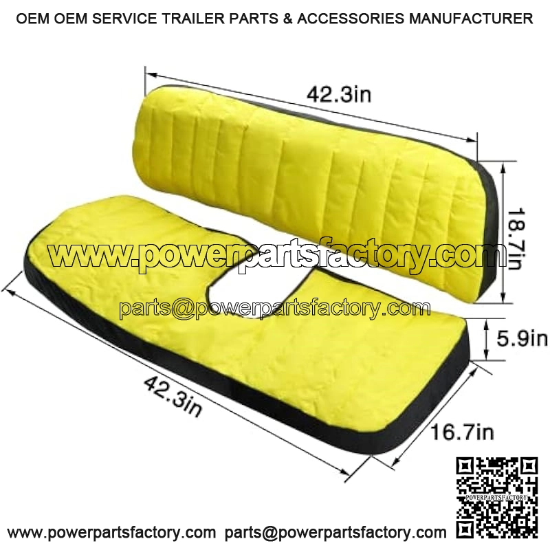 Bench Seat Protect Cover Compatible for John Deere Gator 560 and 590 XUV's Mid-Size Yellow - Image 2