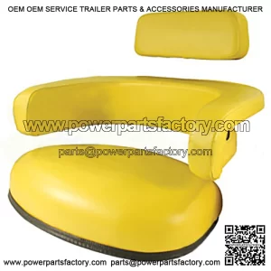 Seat 3-Piece Set Vinyl Yellow Fits John Deere 4020 7700 4230 3020