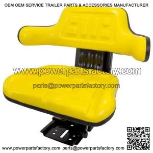 New Yellow Seat w/ Adj Angle Base Tracks/Suspen Fits John Deere Tractor