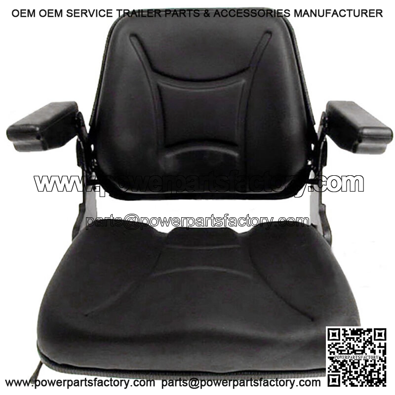 One New Universal Tractor Seat (with Fold Down Back & Fold Up Arm Rests)