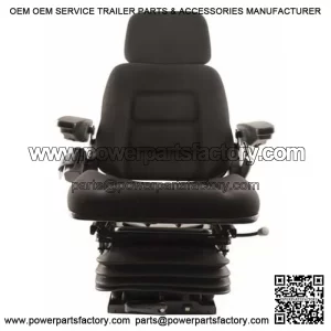 S830796 High Back Seat Black Fabric w/ Mechanical Suspension Fits Kubota
