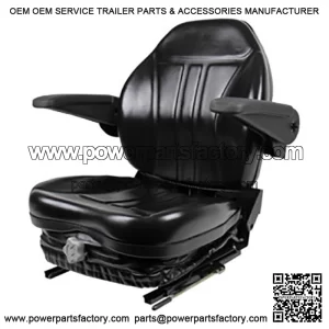 Black Suspension Seat W/ Arm Rests for ZTR Zero Turn Mower Grasshopper Hustler