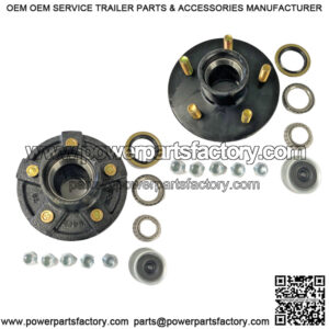 2 Trailer Axle Idler Hub Kits 5 lug For 3500 lbs Axle 5 bolt 3.5k Hub Assembly