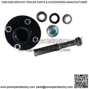 Trailer Axle Kit Assembly with 4 on 4" Bolt Idler Hub & 1" Round BT8 Spindle