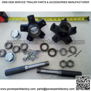 TRAILER AXLE KIT! 2,000 lbs, 5 on4.5" Idler Hubs Round Spindles