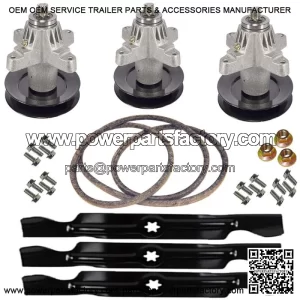 Fits MTD Fits Cub Cadet RZT 50 RZT50 Blades Spindle Belt Bolts Deck Rebuild Kit