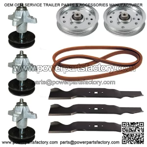 Deck Rebuild Kit Fits Cub Cadet GT 1554 54" - Spindles Blades Pulleys Belt