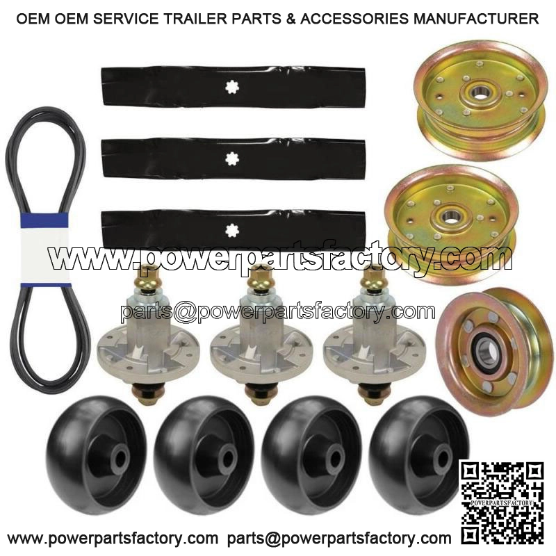 Deck Rebuild Kit Combo Set Blade Spindle Fits John Deere 155C LA130 LA140 Mowers