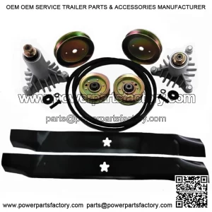 42" DYT4000 Deck Rebuild Kit Spindle Belt Blades Pulleys Fits Craftsman Fits AYP