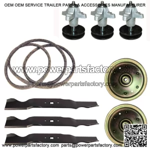 Deck Rebuild Kit Spindles-Blades-Belt-Pulleys Fits Cub Cadet RZT-54 Mower
