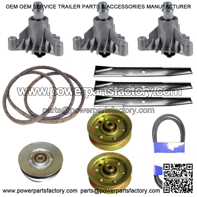 44" GT6000 Fits Craftsman Mower Deck Rebuild Kit Spindles Blades Pulleys Belt