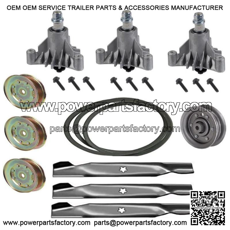 50" Deck Rebuild Kit Fits Craftsman Fits Sears Blades Spindles Pulleys Belt
