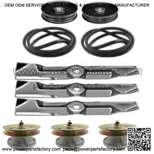 48" Mower Deck Rebuild Kit Fits John Deere 260 265 Blades Pulleys Spindles