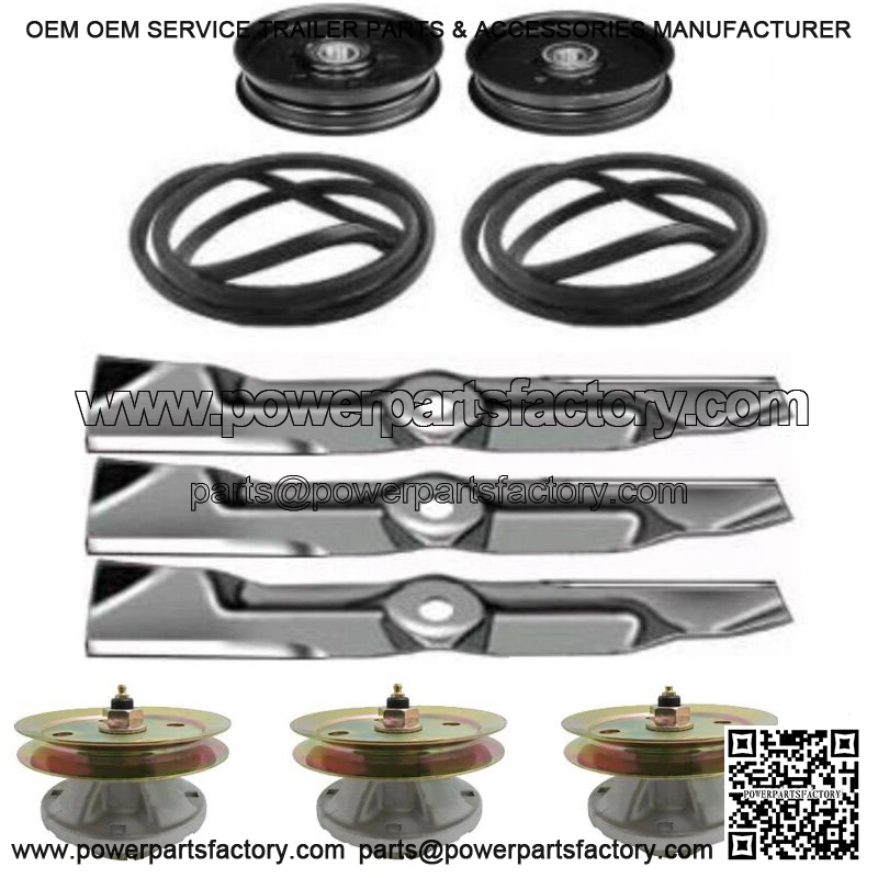 48" Mower Deck Rebuild Kit Fits John Deere 260 265 Blades Pulleys Spindles