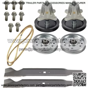 Deck Rebuild Kit Spindles Blades Pulleys Belt Fits LTX 1040 2010-2014