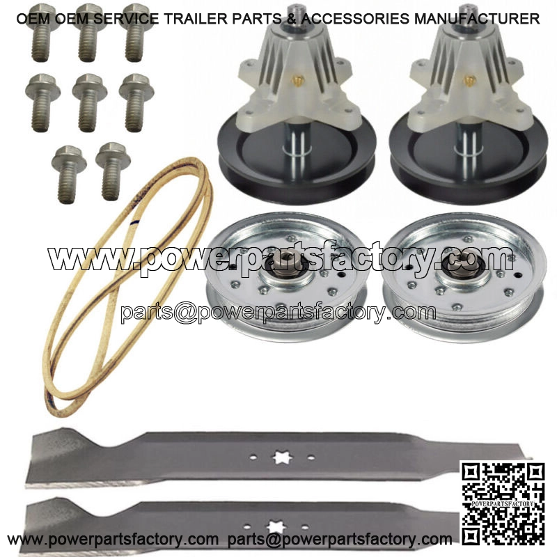 Deck Rebuild Kit Spindles Blades Pulleys Belt Fits LTX 1040 2010-2014