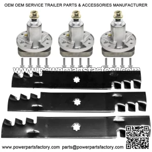 Deck Mulch Blade Spindle Kit for John Deere 48" Cut Deck L120 L130 Lawn Mower