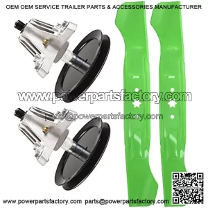 Spindle High Lift Blade Kit for MTD Cub Cadet Troy Bilt 46 inch Deck LT2000 LT2500 LTX1046 Horse/XP TB2246