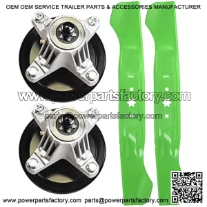 Spindle High Lift Blade Kit for MTD Cub Cadet 46 inch Cut Deck XT1-LT46 XT2-LX46 T225 T240 T2800 T3100 T8600