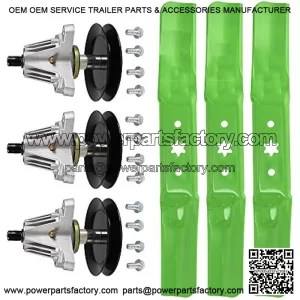Spindle Medium-Lift Blade Kit for MTD Cub Cadet 54 inch Deck RZT L54 S54 LX54 GT54 SX54 G8400 G8600 T310