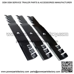 (3) Toothed Blades Fits AYP Yazoo-Kees with 48" Cut Husqvarna 539113425