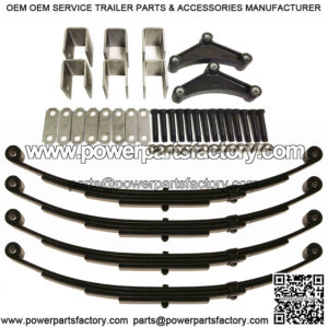 3500lb Tandem Trailer Axle Suspension Kit 1750lb Leaf Springs & Hanger Kit