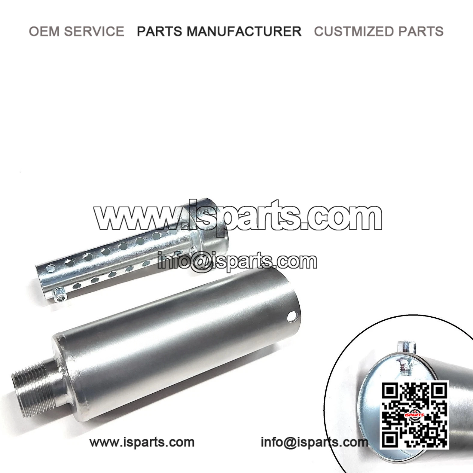 3/4" SS Muffler ?C for Coleman Minibike, Predator 212, 224, BT200X, MB200, CT200U