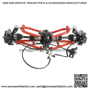 Rear Drive Shaft CV Axle Swing Arm Kit with Brake Assembly for Go Kart ATV Golf Cart