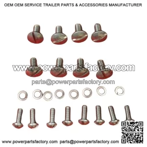 For Round Nose IH Farmall Cub ÿ Stainless Steel Tank Dash Hood Grill Dogleg Bolt Screw Kit