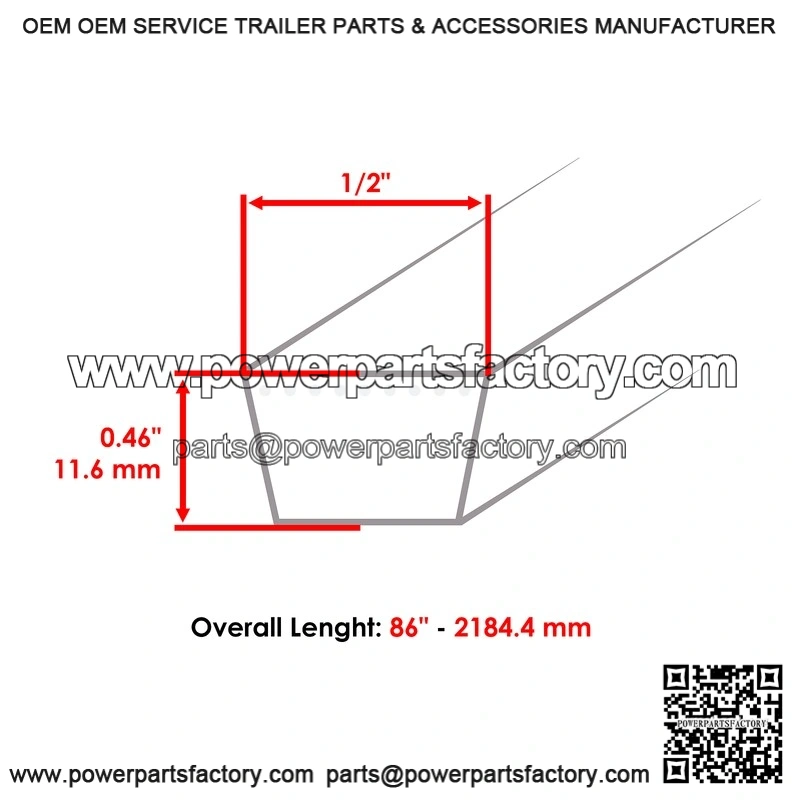 87" x 1/2" SPA Deck Belt for Murray ?C Replaces 7701011, 710209, 37X62MA, 037X62 - Image 2