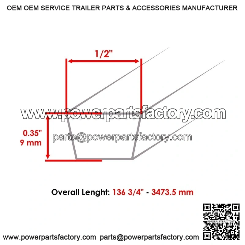 954-05012A 954-05012 754-05012 48-Inch Deck Belt for MTD Cub Cadet & Ryobi Zero-Turn Mowers - Image 2