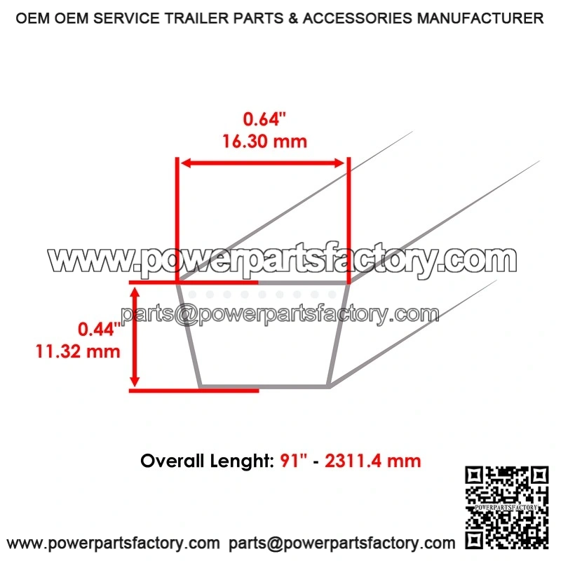 38234 54-Inch Deck Belt for Bobcat M36 XM3620 XM3652 XM5421 - Replaces 933002 - Image 2
