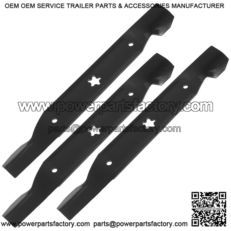 17-3/8" 5-Point Star Notched High-Lift Blade ?C Fits 50" Deck Husqvarna & Poulan - Image 3