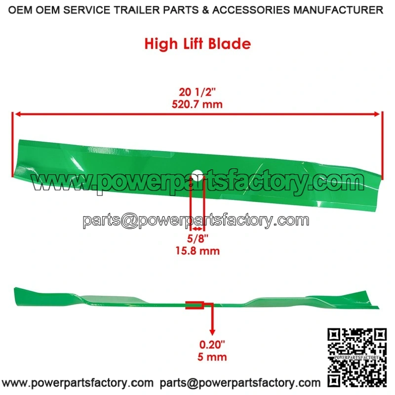 42" High-Lift Blade for Hustler FasTrak, SD, Raptor XD, EX, X, XL ?C Part #794214 / 794214X - Image 2