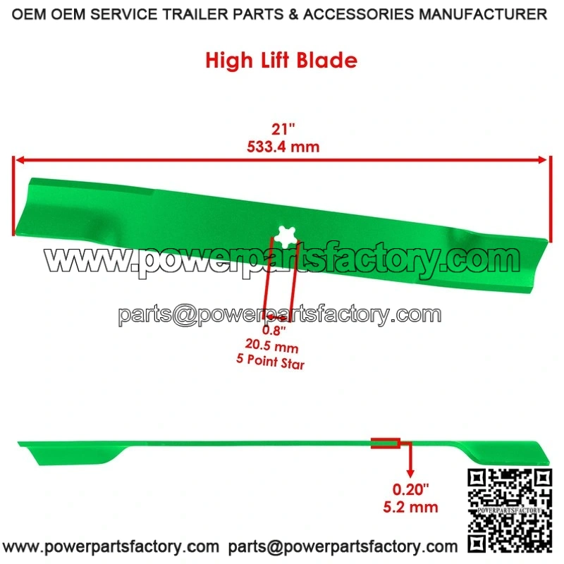 61-Inch Deck Blade with Bolt Kit for Husqvarna M-ZT61 MZT61 Zero-Turn Mowers - 510417901 - Image 2