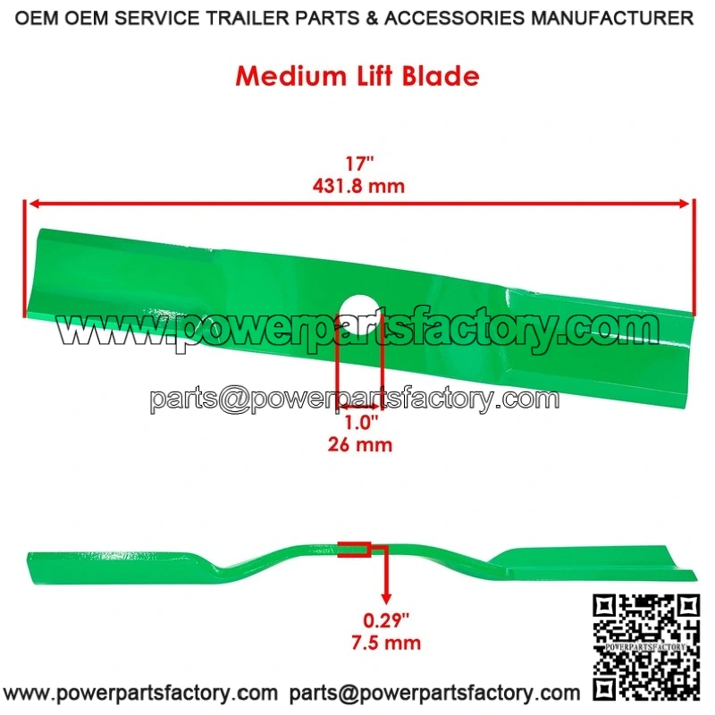 16-7/8-Inch Medium Lift Blades for Land Pride FDR1648 FDR1660 FDR1672 - AFM4211 Compatible - Image 2