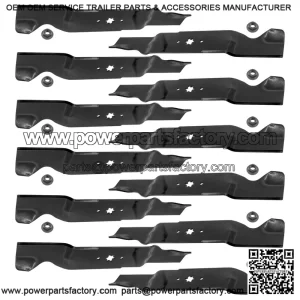 742-0677 742-0677A 54-Inch Deck Blades Kit with Nuts for MTD & Cub Cadet Mowers