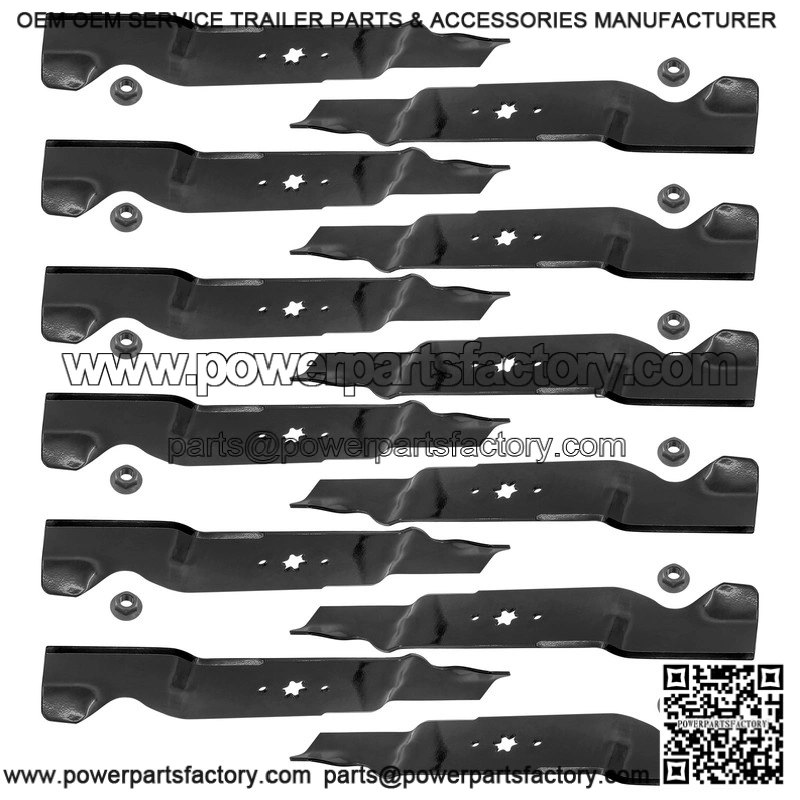 742-0677 742-0677A 54-Inch Deck Blades Kit with Nuts for MTD & Cub Cadet Mowers
