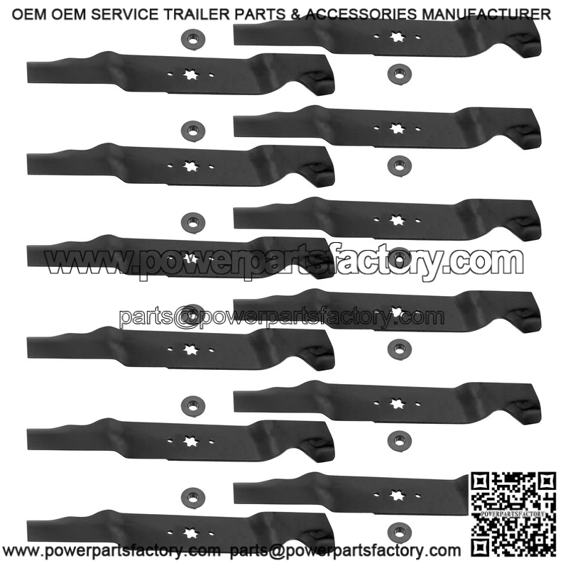742-0677 742-0677A 54-Inch Deck Blades Kit with Nuts for MTD & Cub Cadet Mowers - Image 4