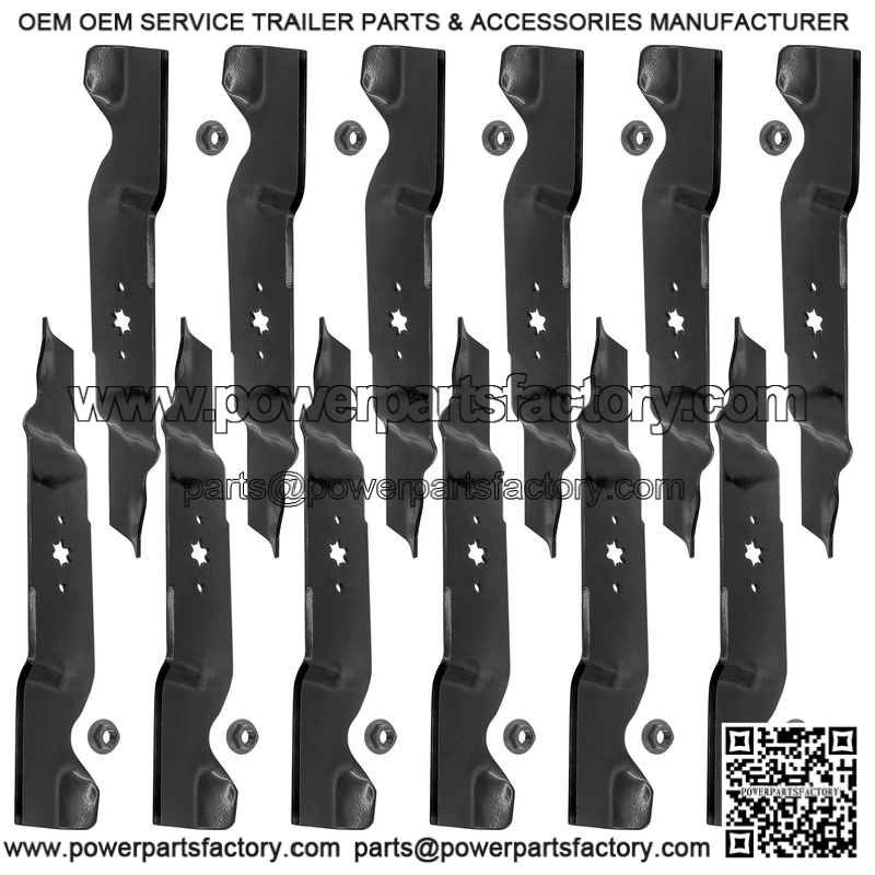 742-0677 742-0677A 54-Inch Deck Blades Kit with Nuts for MTD & Cub Cadet Mowers - Image 5
