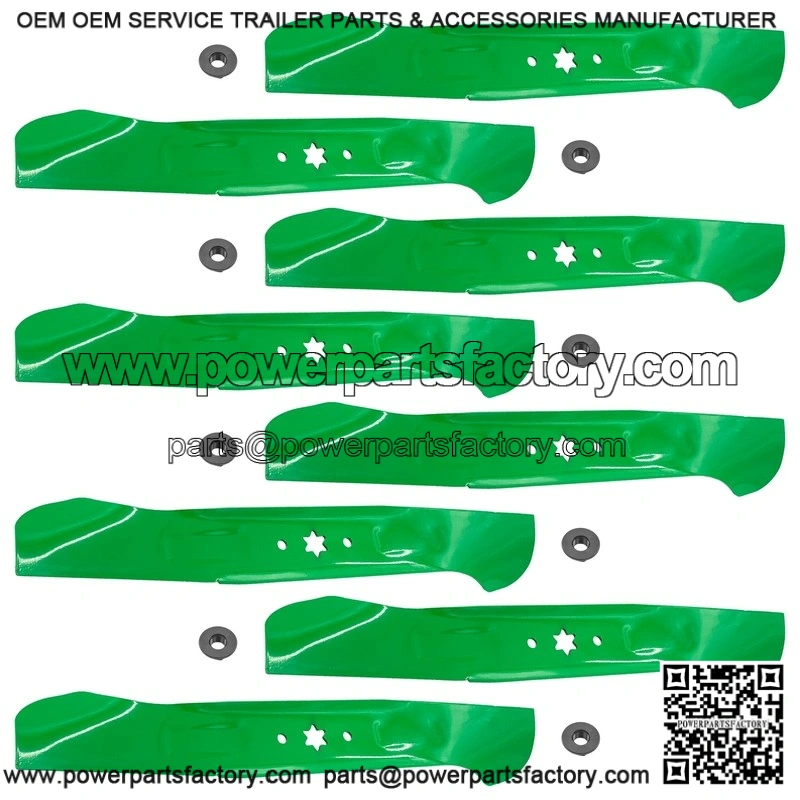 942-04290 942-04244 46-Inch Deck Blades Kit with Nuts for MTD & Cub Cadet Riding Mowers - Image 4