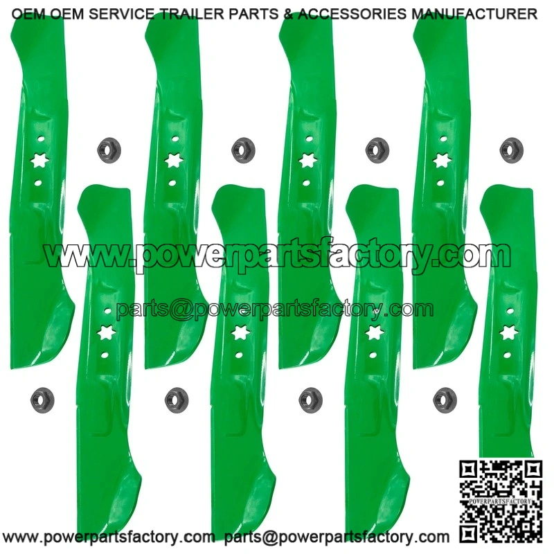 942-04290 942-04244 46-Inch Deck Blades Kit with Nuts for MTD & Cub Cadet Riding Mowers - Image 5