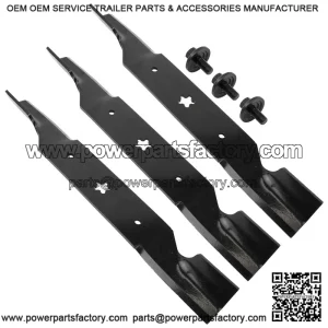 187254 187256 54-Inch Deck Blades Kit with Bolts for Craftsman Poulan Ayp/Electrolux